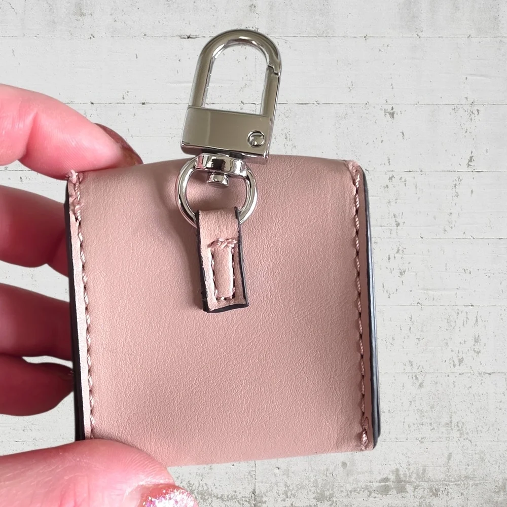 Nine West Blush AirPods Case & Card Holder Keychain Set